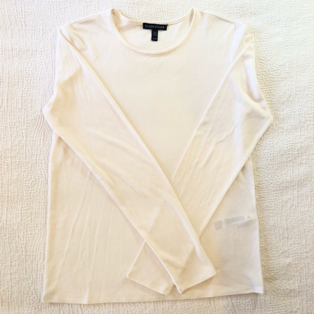 Eileen Fisher Silk Long-sleeve Top XS